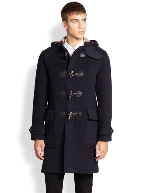 burberry duffle coat navy|burberry duffle coat men.